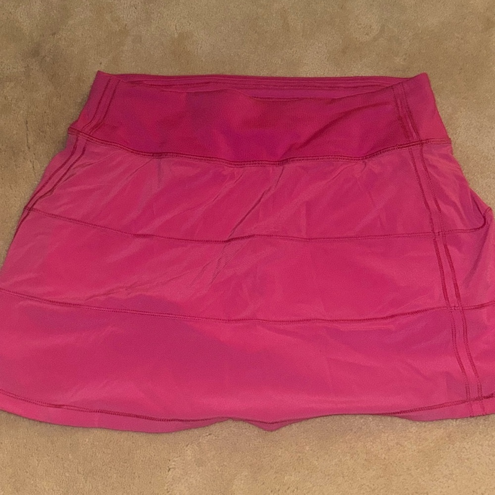 sonic pink lululemon pace skirt long length size 4 perfect condition